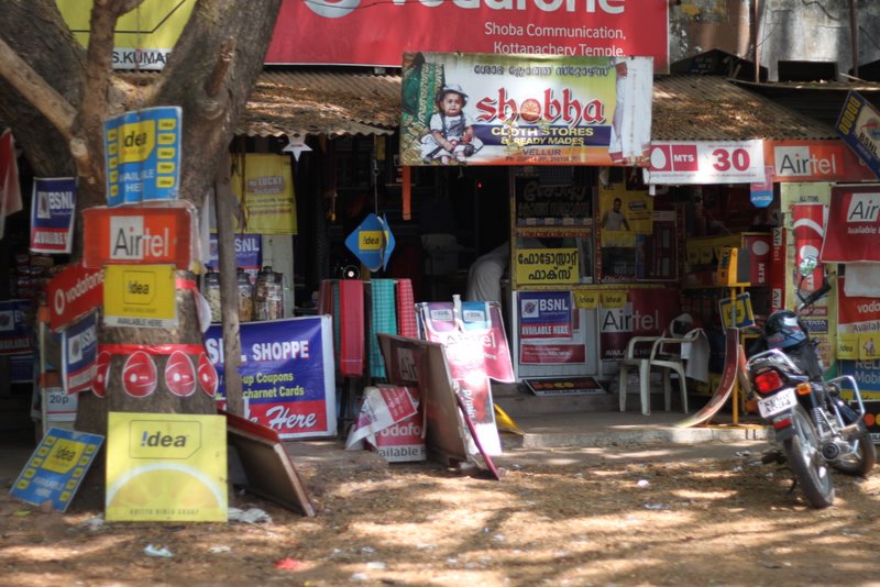 A phone shop. This is what they look like in India.